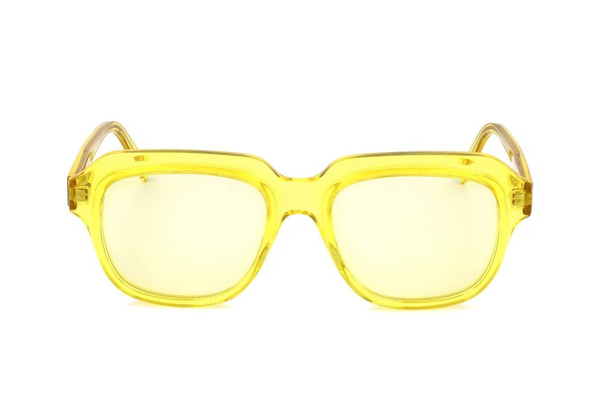 Lunettes De Soleil BobSdrunk - Carrées Bleu Transparent - Vintage Italien UV400 - Neuf Avec Étiquettes