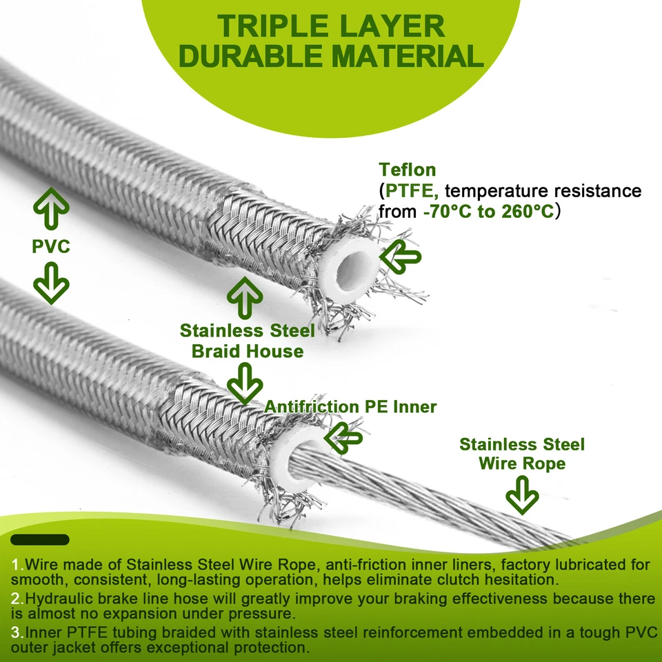 Kit de cables de manillar MOFUN 14" 16" para Harley Softail Slim Deluxe 2015-2017 ABS Foto 4 de 4