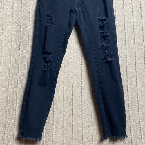Sandpiper Maternity Jeans Womens Small Black High Waist Raw Hem Cuff Pull On - Picture 12 of 17