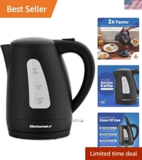 1.7L Electric Tea Kettle - 1500W Fast Boil, BPA-Free with Auto Shut-Off, Black