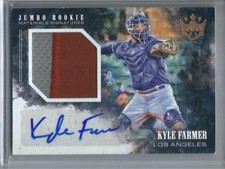 Kyle Farmer 2018 Diamond Kings Autograph Game Used Jersey Patch #04/25