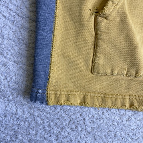 Vintage Y2K Abercrombie & Fitch Hoodie Sweatshirt Mens Medium Yellow Distressed - Picture 12 of 23