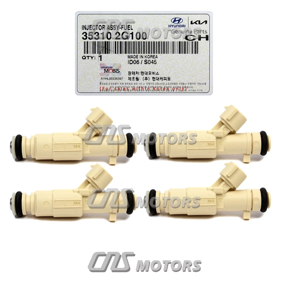 ⭐GENUINE⭐ Fuel Injectors 4PCS for 10-15 Hyundai Tucson Kia Forte 2.0L 353102G100 Foto 2 de 4