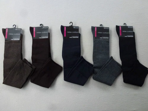 HUDSON men's knee socks RELAX COTTEN without elastic threads 97% cotton size 41-46