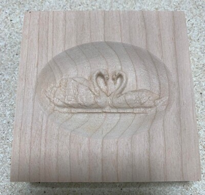 Swans in Love Engraving Trim Wood Corner Trim Block Door Trim Block Window Trim