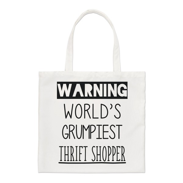 Achtung Weltweit Grumpiest Grasnelke Regular Tragetasche Lustig Einkaufen Mum-image