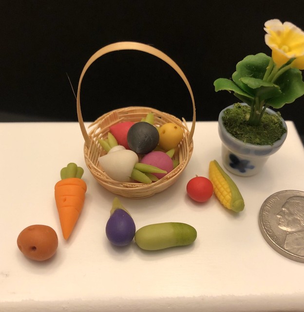 12pc. dollhouse miniature vegetables LPS Barbie eBay