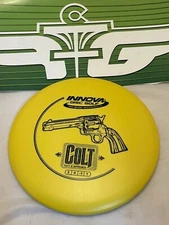 FLY GREEN DISC GOLF RARE INNOVA DX COLT PUTTER / APPROACH DISK 167g YELLOW