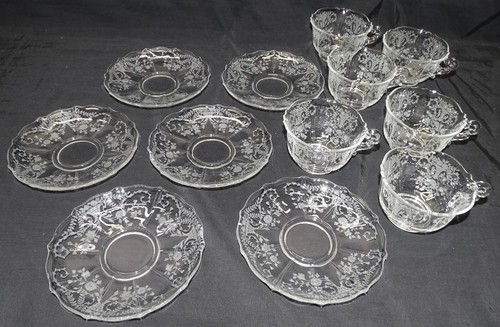 Cambridge USA Portia Set of 6 Cups and Saucers Blank 3900 - Picture 2 of 8