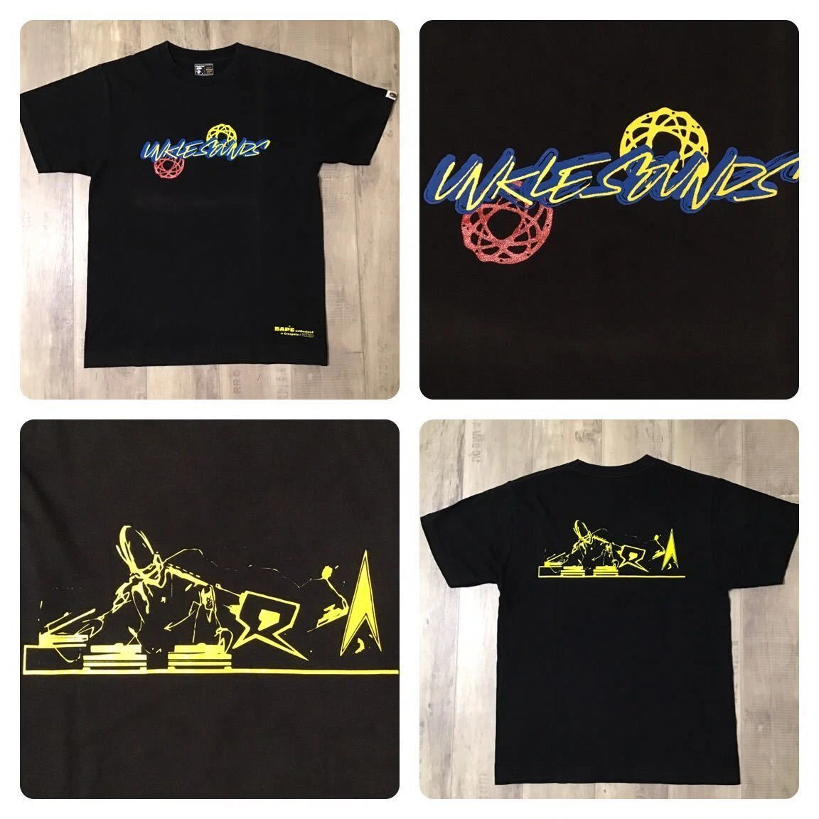 BAPE × unkle × futura T-shirt Black NIGO james lavelle A Bathing Ape Size M