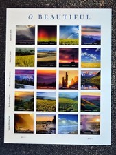 2018USA 5298 Forever - O Beautiful - Sheet of 20 Mint