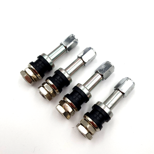 Bolt-in LONG Straight Wheel Valve Stems x4 (SSR, Work, Enkei, Weds, Volk, Advan) - Picture 2 of 4