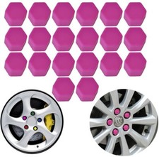 20X 17MM Pink ALLOY CAR WHEEL NUT BOLT COVERS CAPS UNIVERSAL FOR ANY CAR NEW