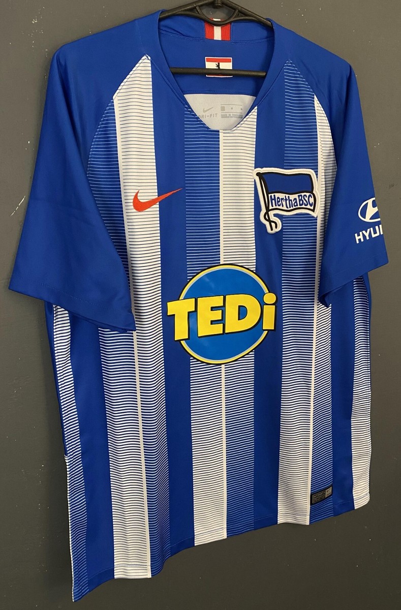 MENS NIKE BSC HERTHA BERLIN 2018/2019 SOCCER FOOTBALL SHIRT JERSEY