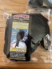 Powertye 1" Wide Black Soft-Tye w/Sheepskin Sleeve (41184)