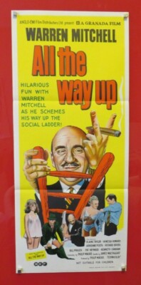ALL THE WAY UP ORIGINAL 1970 CINEMA DAYBILL FILMPLAKAT Warren Mitchell 70er RAR