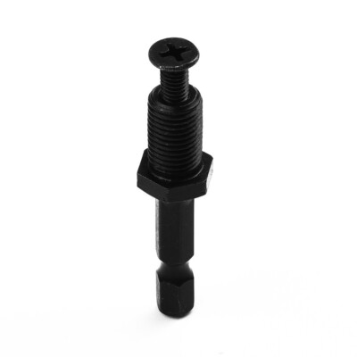 1/4 Hex Shank Steel Adapter To 3/8-24UNF Male Thread Screw For Drill Bit Chuck