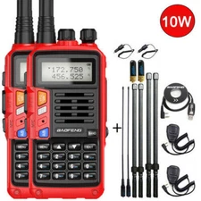 BAOFENG 136-174MHZ TRI-BAND WALKIE TALKIE TWO WAY RADIO FM HAM LONG RANGE RADIOS