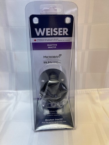 Weiser Troy Dummy Inactive Door Knob Iron Black GA12 T514 MS - Picture 2 of 3