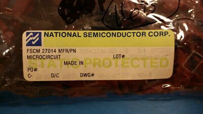 (1 PC) MM54C174W/883 D Flip-Flop 6-Func Positive Edge Triggered CMOS CDFP16