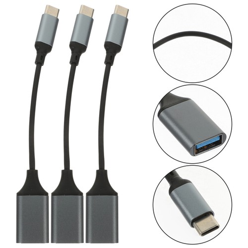3 Pcs Usb Adapter Female Type-c Adapters/data Cables 3.0 to Convert