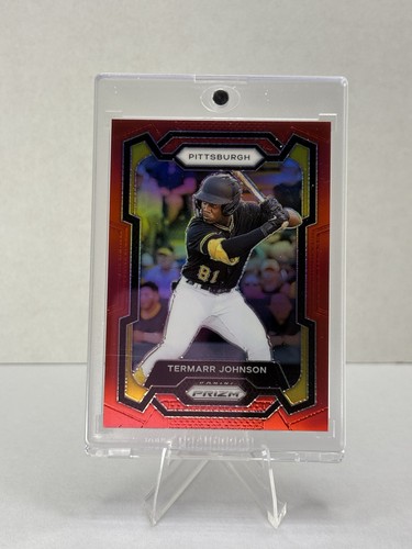 Termarr Johnson 2024 Panini Prizm - Red Prizm #199 /299 (RC) - Picture 2 of 3