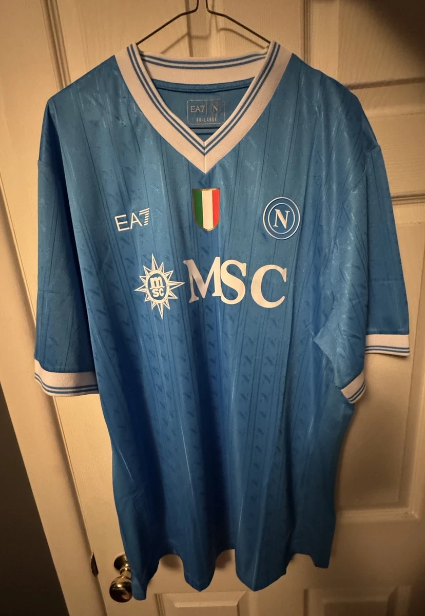 Maillot De Foot Vintage SSC Napoli – Homme Taille 4 – Manches Longues – N°10