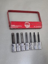 7 Pc Mac Tools X Allen Socket W Metal Tray 38 Drive 18 To 38