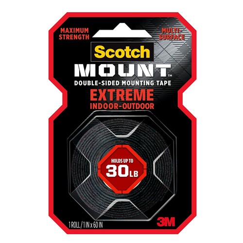 Nastro di montaggio 3M Extreme 1" x 60" nero 414P - Foto 9 di 9