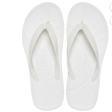 Crocs Adult Unisex Flip Flop Sandals, White, Size Women s 10, NWT