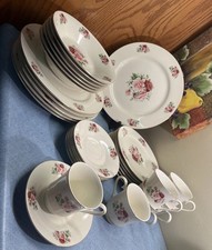 30 Vintage FORMALITIES by Baum Bros, Six Place Settings, cups, plates, bowls