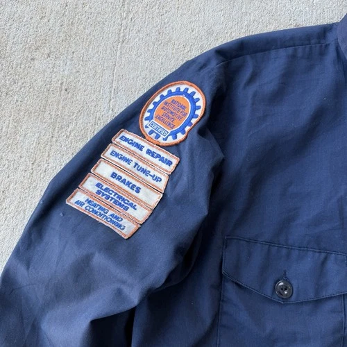 Vintage Chevrolet Technician Mechanic Workwear Zip Up Canvas Jacket Men’s XL image 2