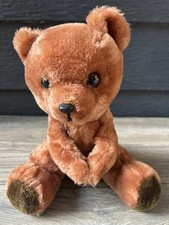 Dakin 10" Plush Brown Bear Nature Babies Vintage Hook  Loop Hands 1977 No Baby
