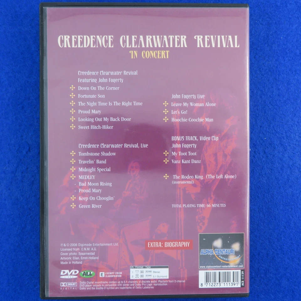 Creedence Clearwater Revival Down On The Corner - DVD - Region 0 - Fast Postage - image 2 of 2