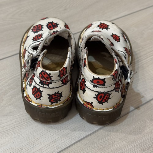 Vintage Dr. Martens Ladybug Shoe England Rare Kids Youth Size 8 - Picture 4 of 10