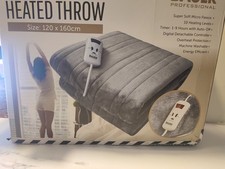 Image of Bauer Luxury Soft Touch Heated Throw Blanket 120x160cm Electric Washable New