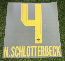 Nico Schlotterbeck Flock Matchworn Size für das BVB Away Dortmund Trikot 2024/25
