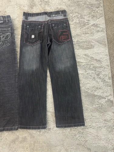 VTG South Pole Baggy Denim Jeans Youth Size 10 Wide Leg Skater Hip Hop 3 Pairs - Picture 6 of 13