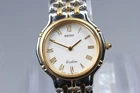 Vtg 1989 N MINT New Batt SEIKO 7320-0410 Exceline Gold Roman Qz Ladies Watch JPN