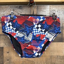 New Speedo Men's Endurance Stars True Cobalt Swim Race Brief SZ 38 NWT SKU 055