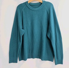 Lululemon Sweater Men's Size XL Textured Knit Crewneck Green Jasper