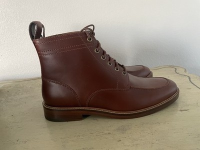 J. Crew Factory Leather lace-up boots in Copper Tan Size 8.5 