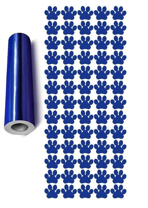 SAND DOLLAR SALES Paw Stickers Sticker Chrome Blue 3/4" DC15 Envelope Seals Arts & Crafts Vinyl