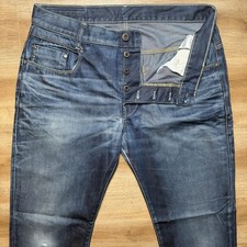 G Star RAW Jeans Men 36x34 Dark Indigo New Radar Tapered Leg Cotton Hemmed 32"