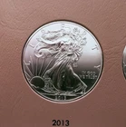 Lot of Four $1 American Silver Eagles, 2010, 2011 , 2012, and 2013.