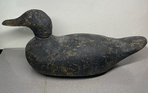 Antike Vintage schwarze Ente Köder aus Holz