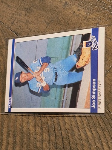 1984 Fleer #358 Joe Simpson Kansas City Royals Nmmt - Picture 2 of 3