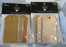 2~The Paper Studio~Small Classic Tags 3.25” X 1.625” Foil Tags- Total 33 Pieces