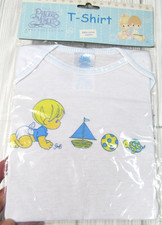 Precious Moments T-Shirt Size 0-3 Months Baby Boy Crawling Cotton Vintage New G