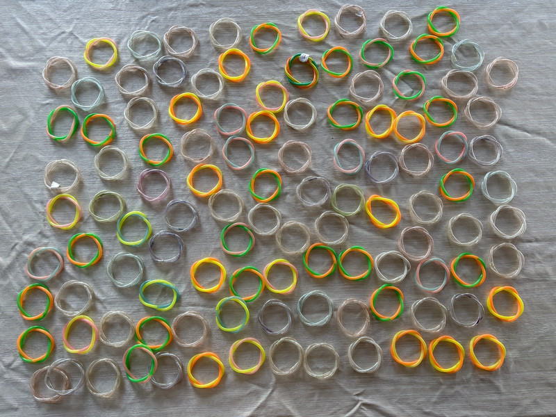 112 Colorful Curved Twisted Princess Bracelets Party Favors Plastic